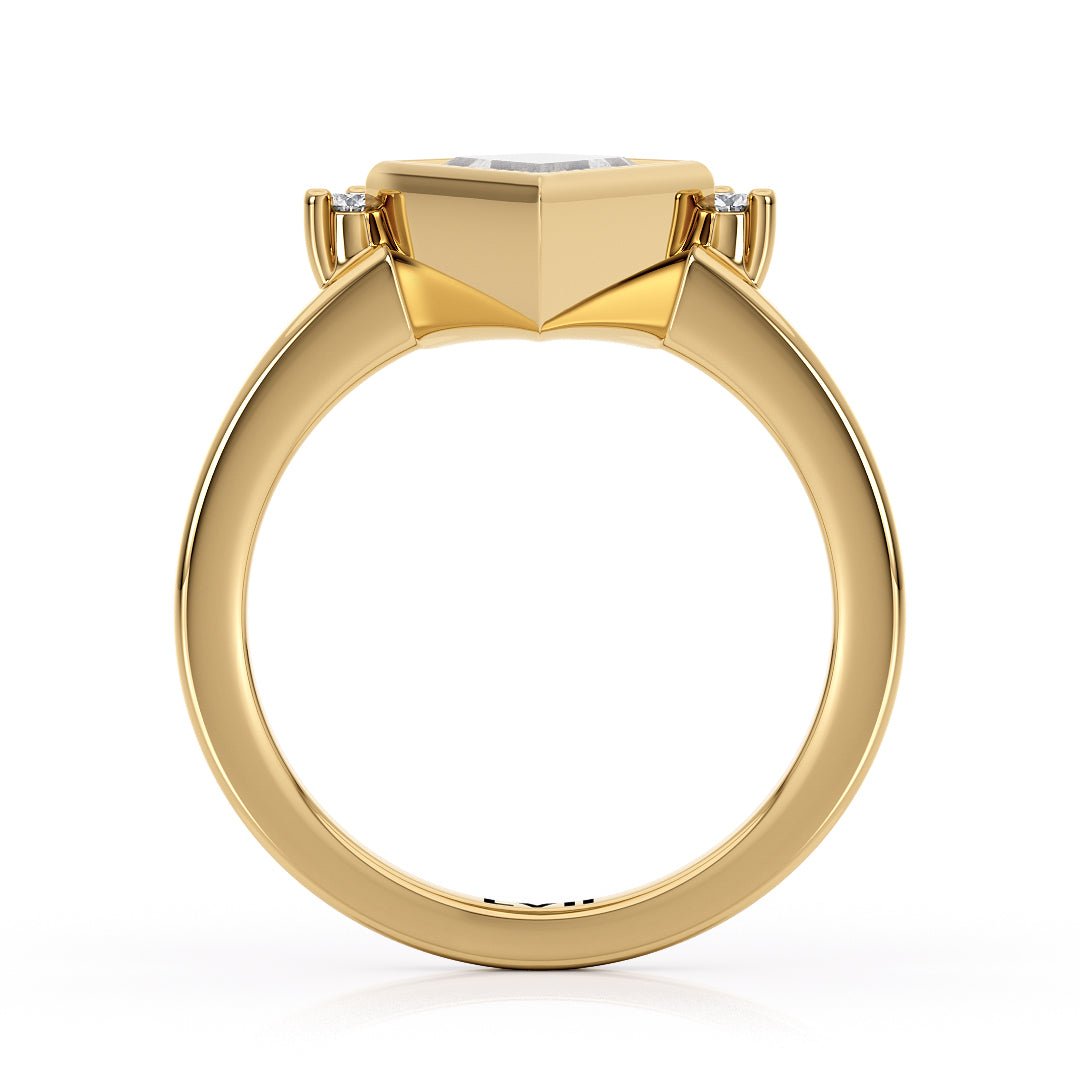 Kite Salt and Pepper Diamond Rings | Ethical Elegance, Timeless Sophistication| Engagement Ring - The Kite RingEngagement RingLVII Fine Jewelry