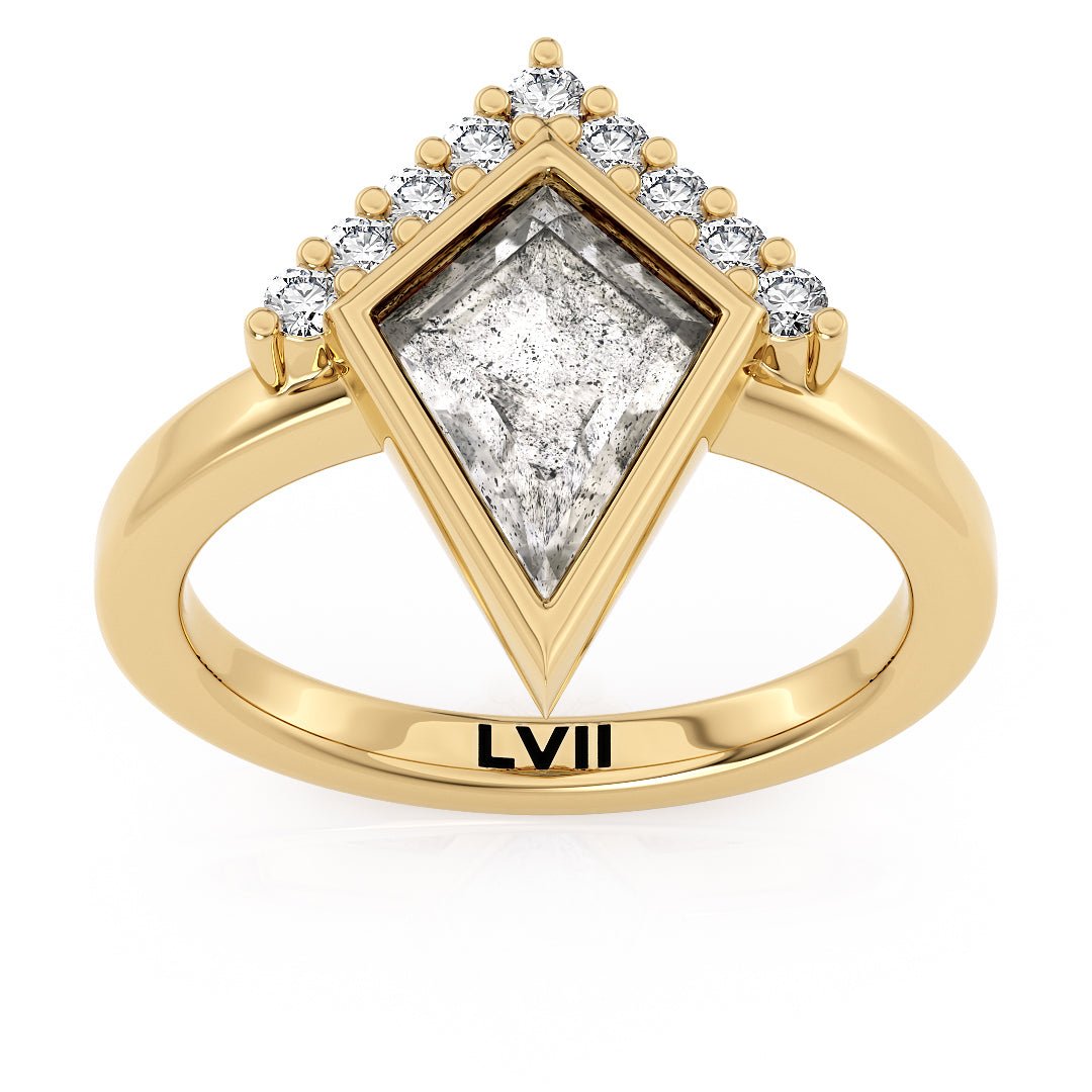 Kite Salt and Pepper Diamond Rings | Ethical Elegance, Timeless Sophistication| Engagement Ring - The Kite RingEngagement RingLVII Fine Jewelry
