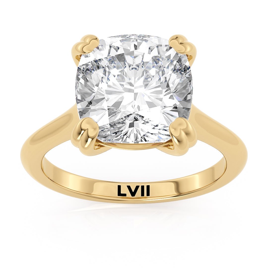 Lab Created Diamond Rings Cushion Cut Diamond Engagement Ring - The Mystique RingEngagement RingLVII Fine Jewelry