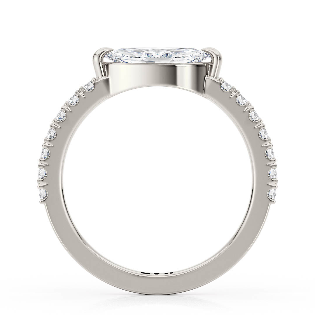Marquise Diamond Ring East West Set Engagement Ring - The Esme RingLVII Fine Jewelry