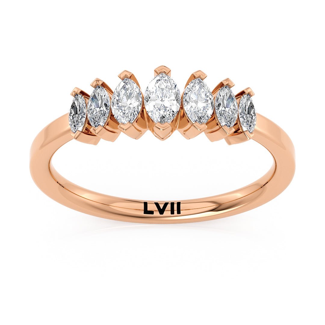 Marquise Diamond Ring Vintage - Style Wedding Bands for Her - The Berlin Wedding BandWedding BandLVII Fine Jewelry