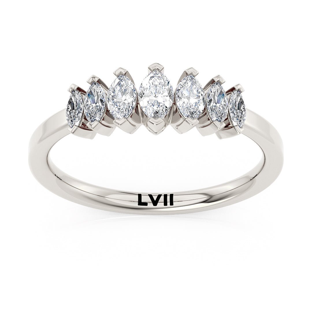 Marquise Diamond Ring Vintage - Style Wedding Bands for Her - The Berlin Wedding BandWedding BandLVII Fine Jewelry