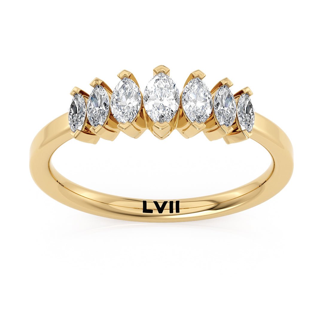 Marquise Diamond Ring Vintage - Style Wedding Bands for Her - The Berlin Wedding BandWedding BandLVII Fine Jewelry
