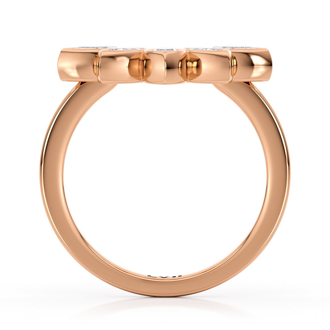 Marquise Puzzle Lab - Grown Diamond Wedding Band - The Canarias Wedding BandWedding BandLVII Fine Jewelry