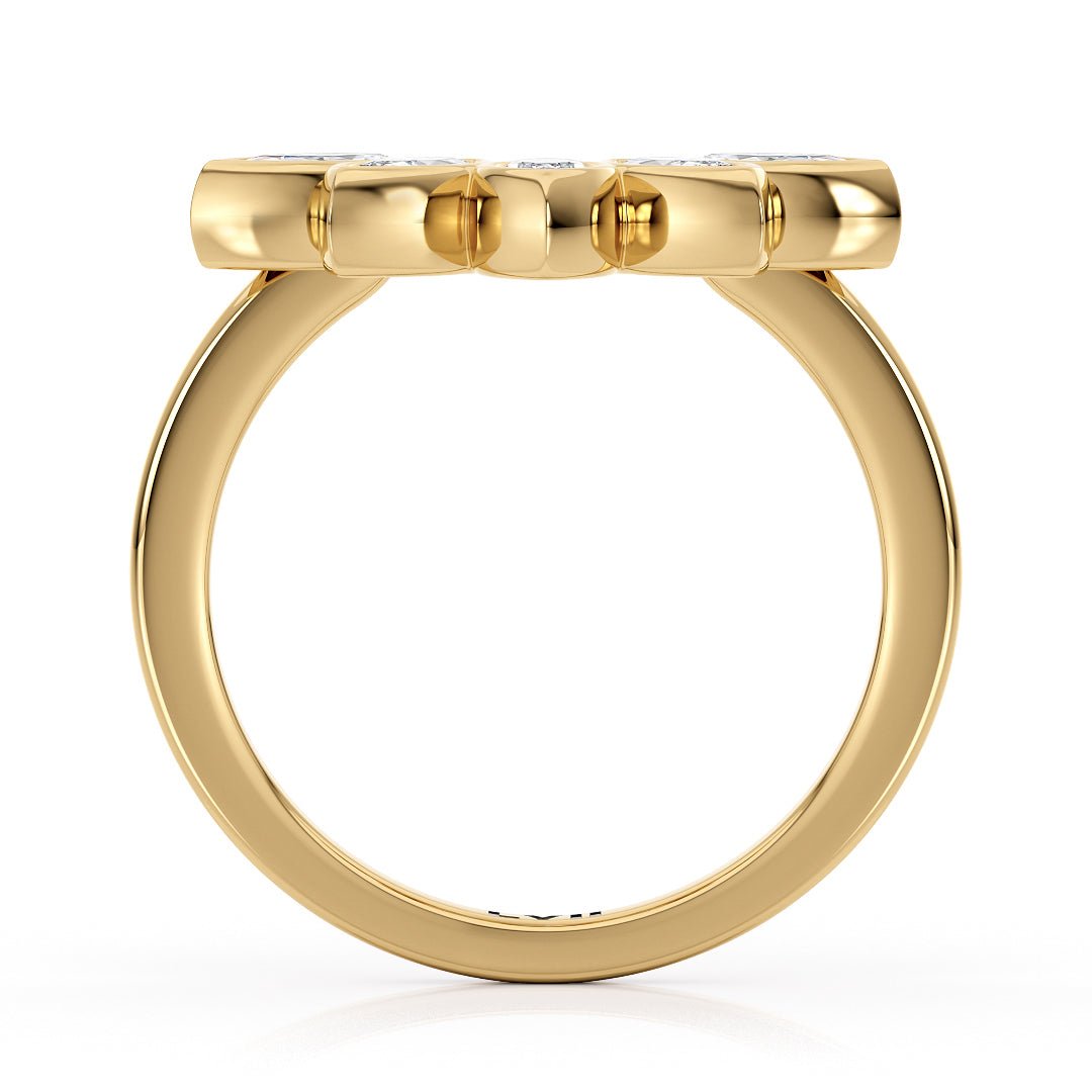 Marquise Puzzle Lab - Grown Diamond Wedding Band - The Canarias Wedding BandWedding BandLVII Fine Jewelry