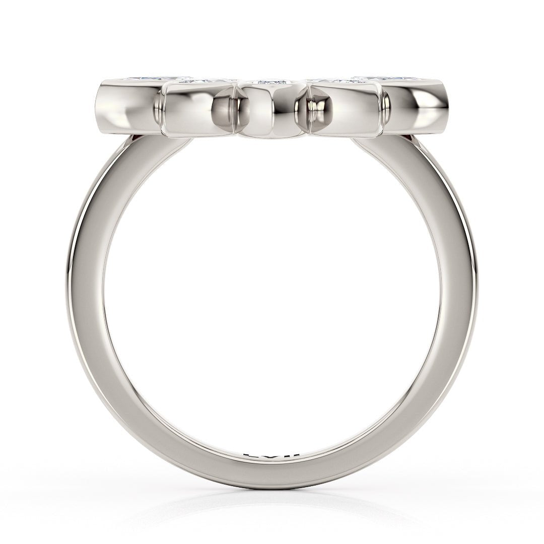 Marquise Puzzle Lab - Grown Diamond Wedding Band - The Canarias Wedding BandWedding BandLVII Fine Jewelry