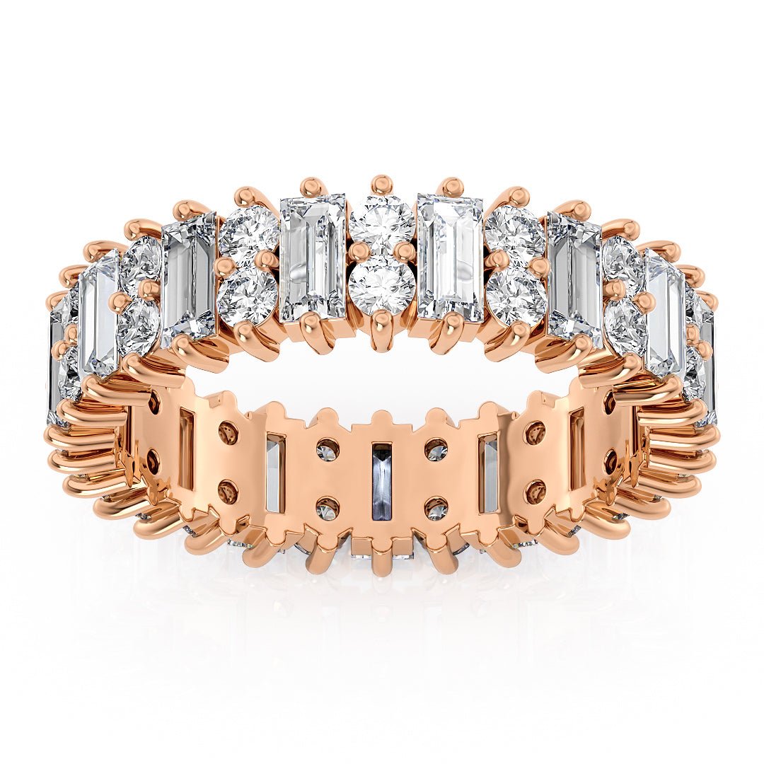 Mixed Cut Vintage - Inspired Women's Eternity Band with Lab - Grown Diamonds - The Santorini Wedding BandWedding BandLVII Fine Jewelry