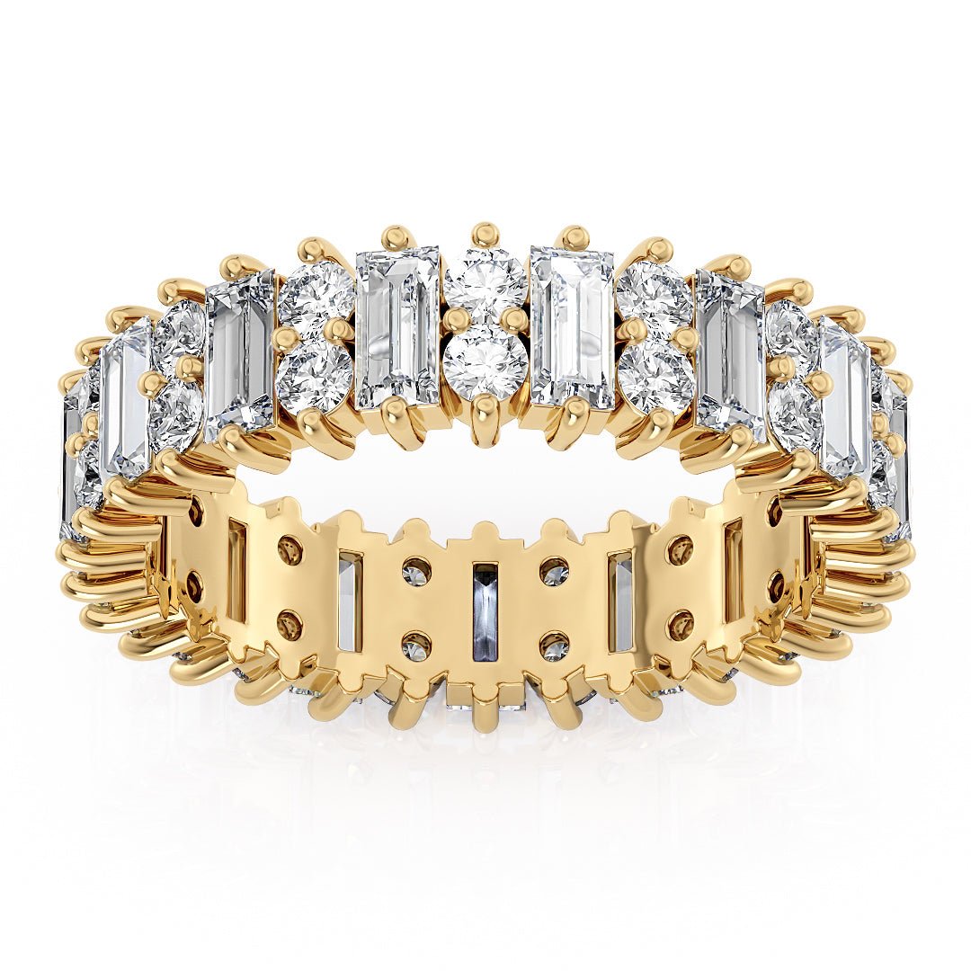 Mixed Cut Vintage - Inspired Women's Eternity Band with Lab - Grown Diamonds - The Santorini Wedding BandWedding BandLVII Fine Jewelry
