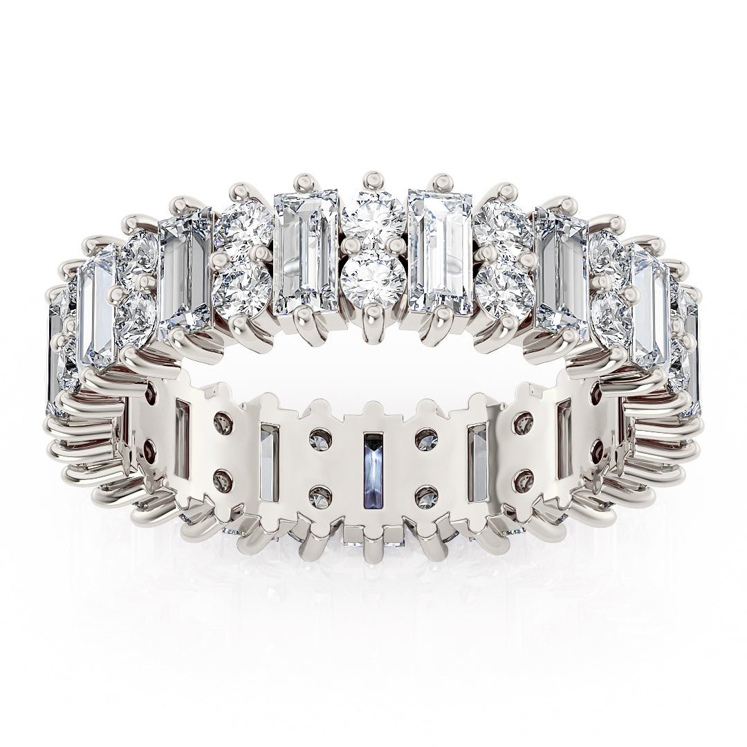 Mixed Cut Vintage - Inspired Women's Eternity Band with Lab - Grown Diamonds - The Santorini Wedding BandWedding BandLVII Fine Jewelry