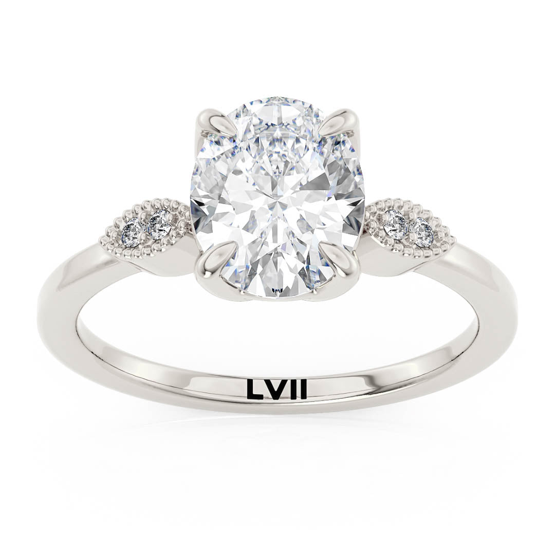 Oval Cut Diamond Engagement Ring - The Harmony RingLVII Fine Jewelry