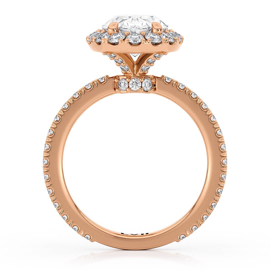 Oval Diamond Halo Engagement Ring - The Serenity RingLVII Fine Jewelry