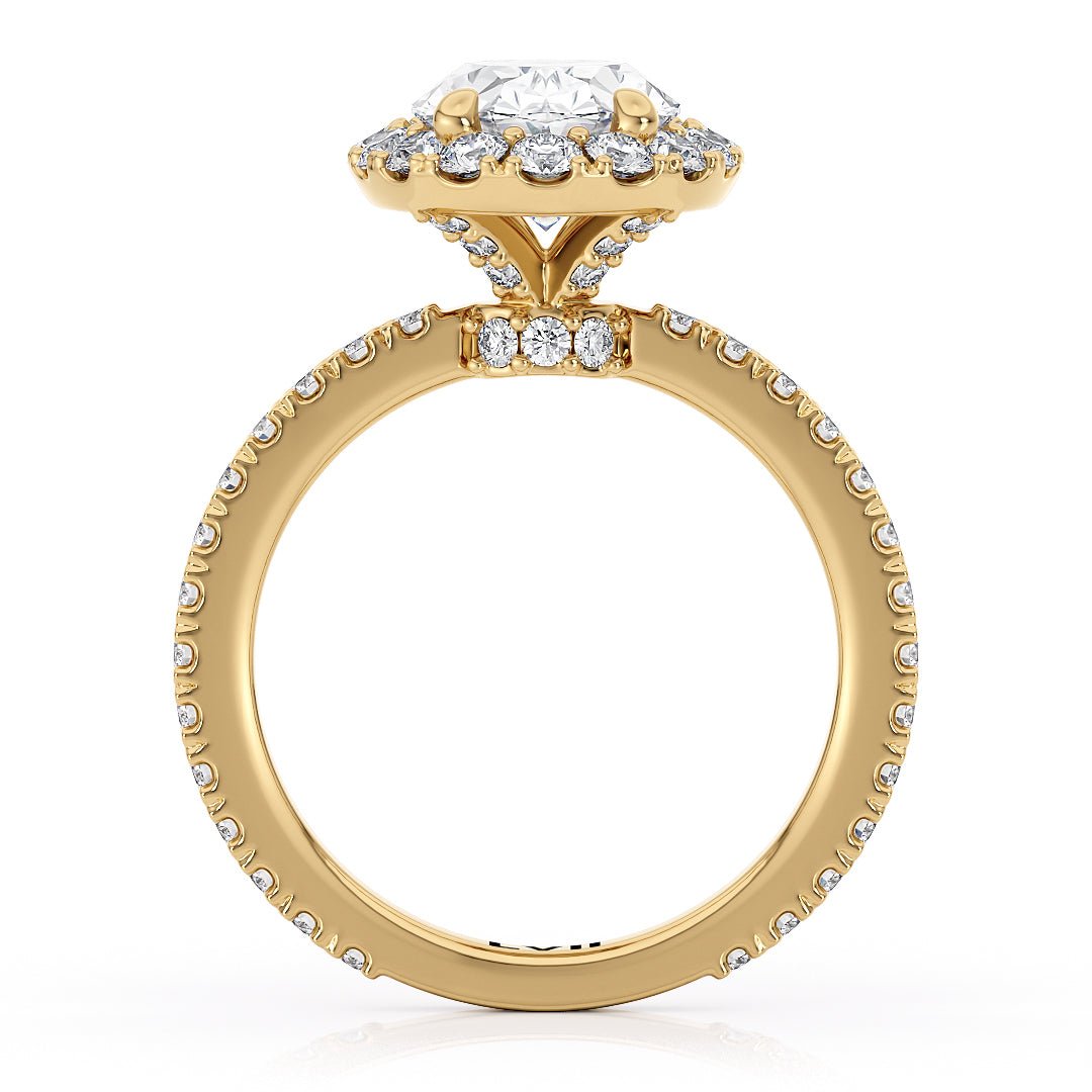 Oval Diamond Halo Engagement Ring - The Serenity RingLVII Fine Jewelry