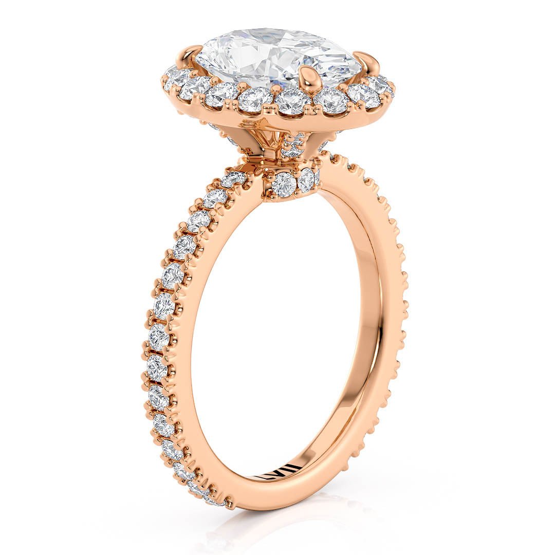 Oval Diamond Halo Engagement Ring - The Serenity RingLVII Fine Jewelry