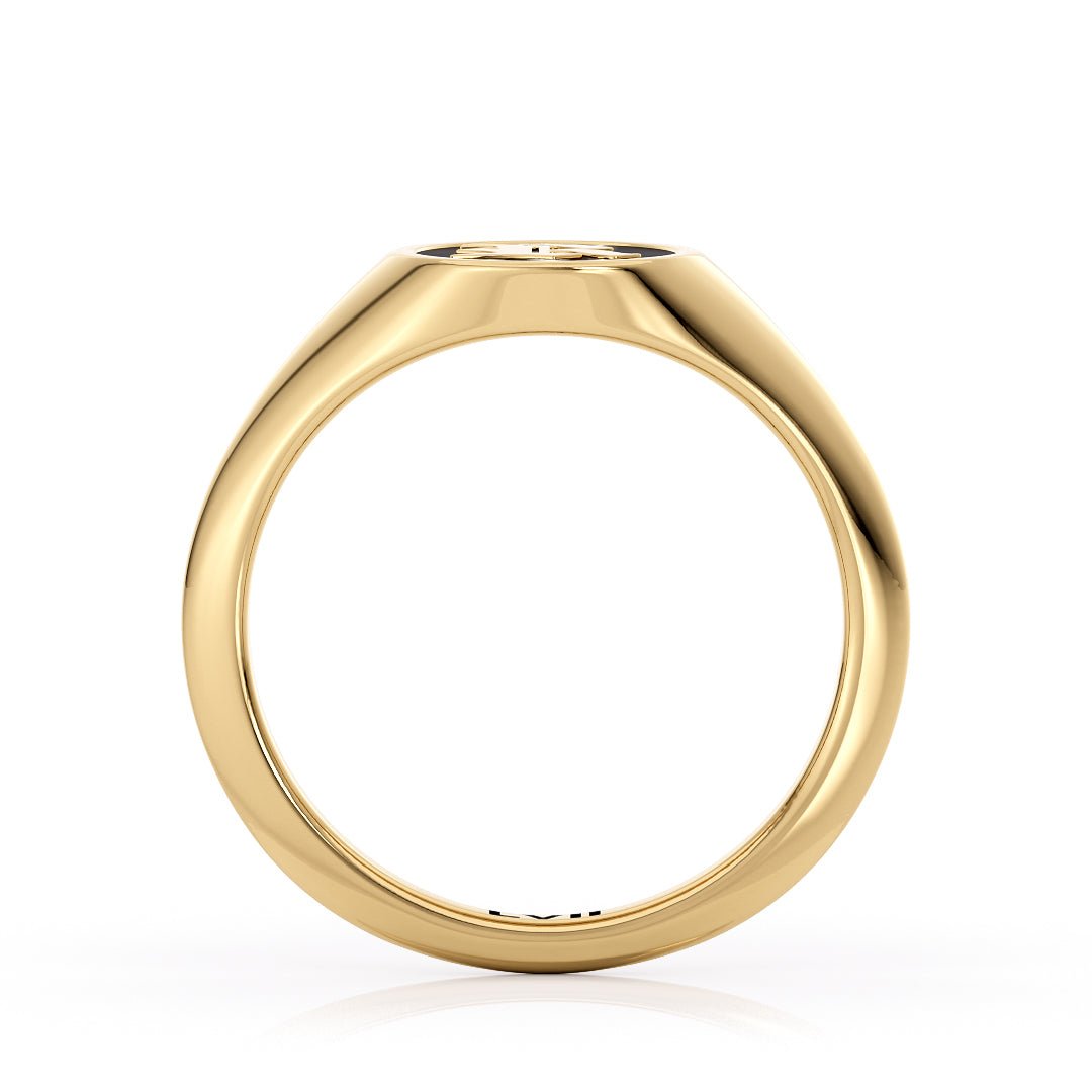 Personalized Enamel Initial Signet Ring: Timeless Elegance & Custom StyleLVII Fine Jewelry