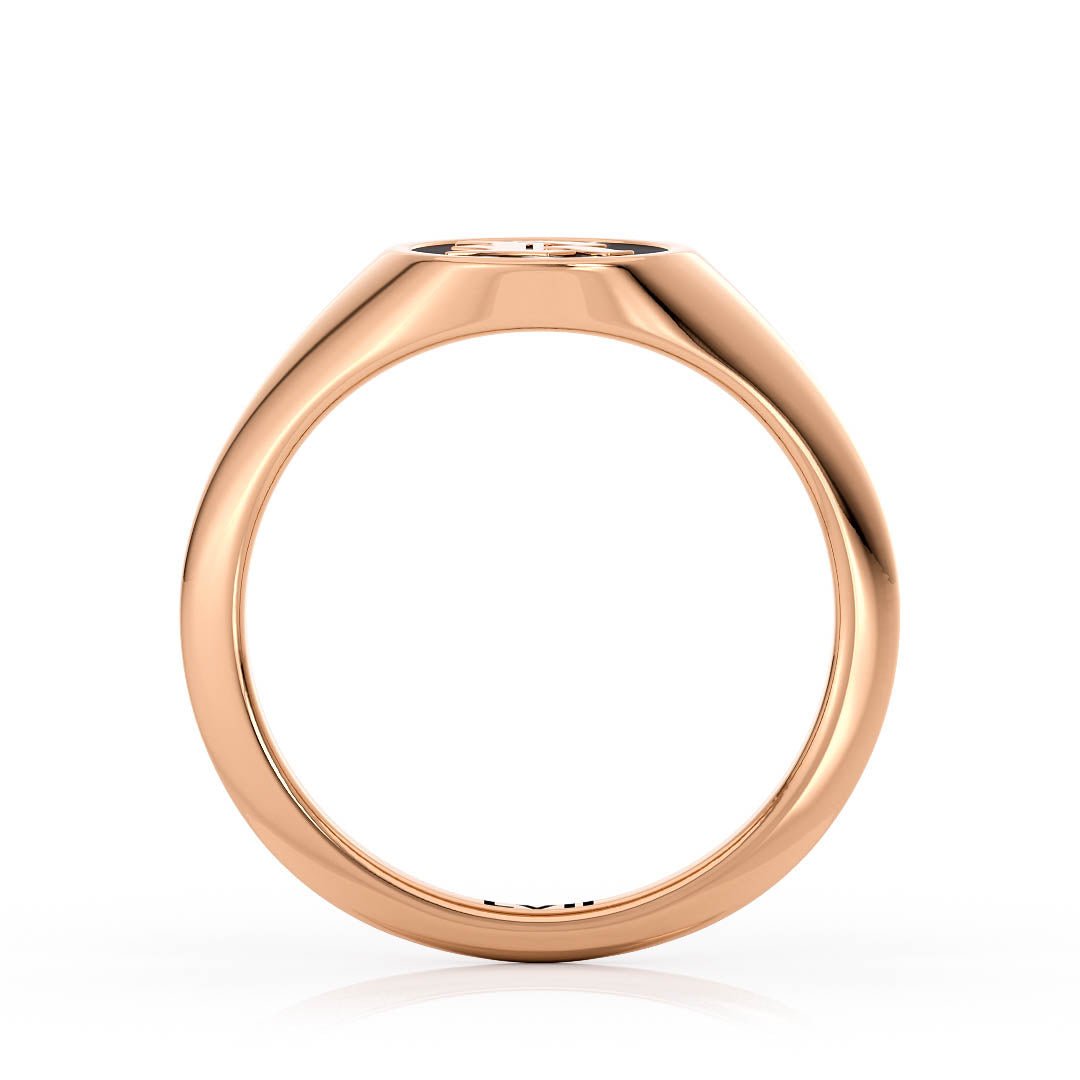 Personalized Enamel Initial Signet Ring: Timeless Elegance & Custom StyleLVII Fine Jewelry