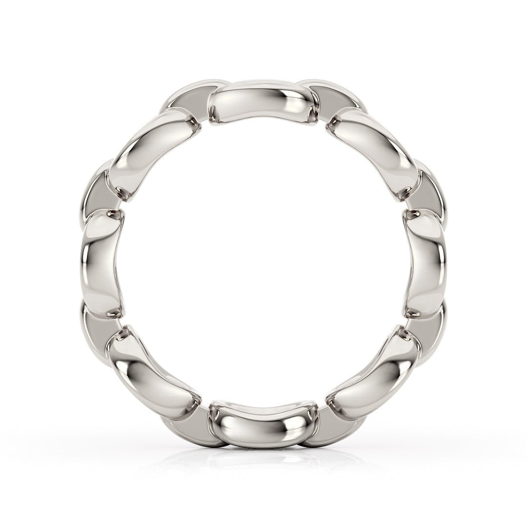 Puff Chain Modern Inspired Wedding Bands for Her - The Puff Chain Band ThickWedding BandLVII Fine Jewelry
