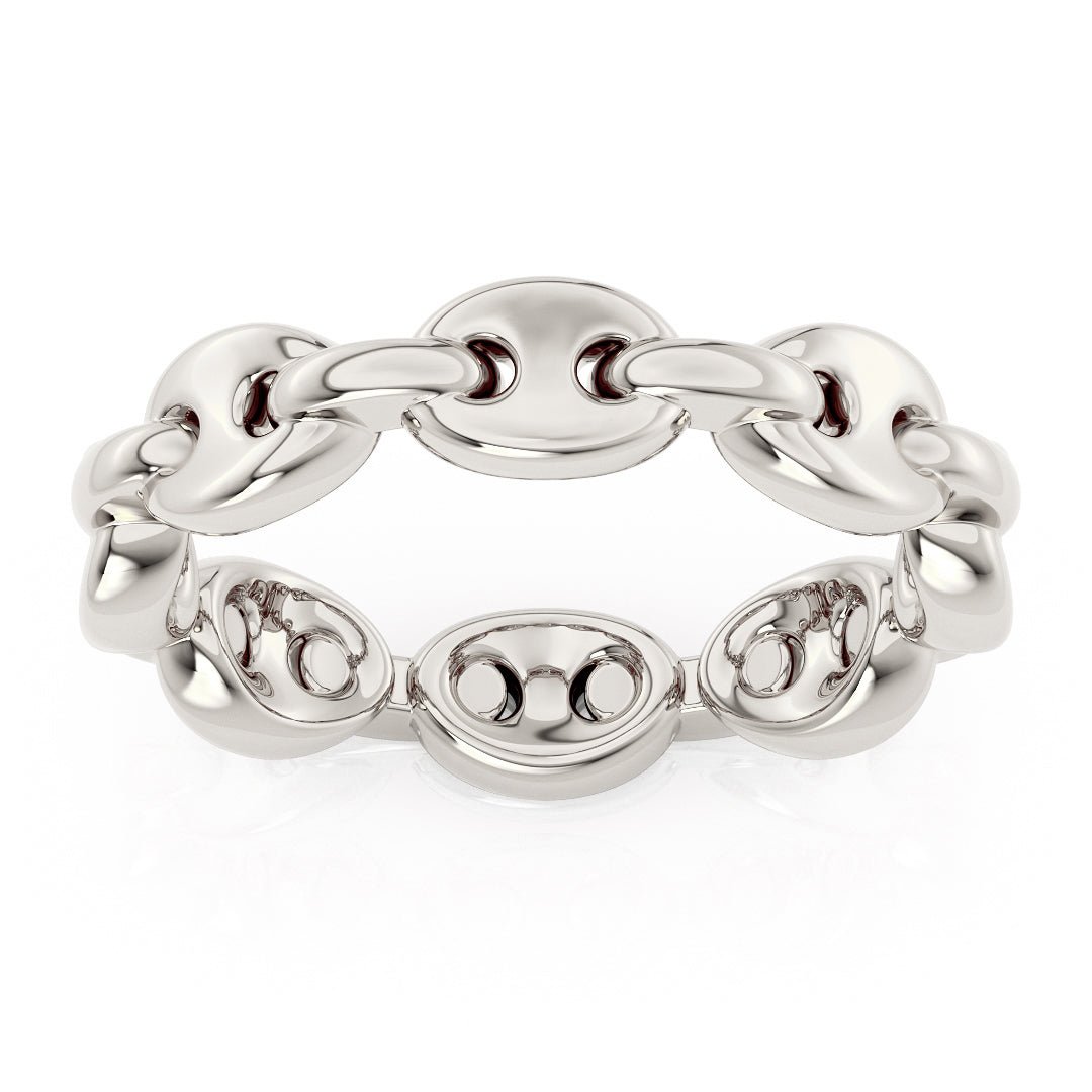 Puff Chain Modern Inspired Wedding Bands for Her - The Puff Chain Band ThickWedding BandLVII Fine Jewelry