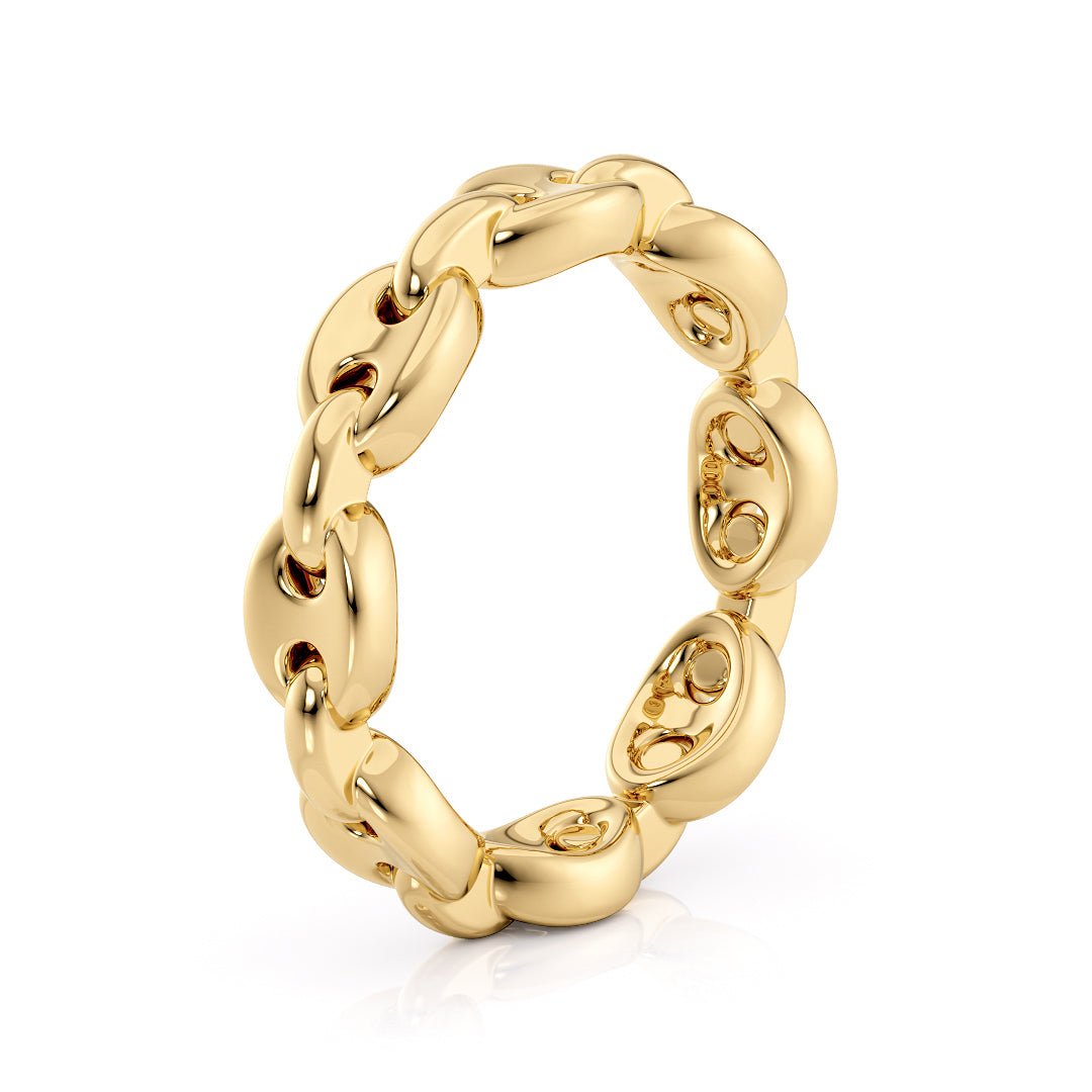 Puff Chain Modern Inspired Wedding Bands for Her - The Puff Chain Band ThickWedding BandLVII Fine Jewelry