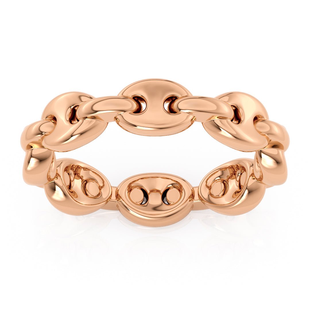 Puff Chain Modern Inspired Wedding Bands for Her - The Puff Chain Band ThickWedding BandLVII Fine Jewelry