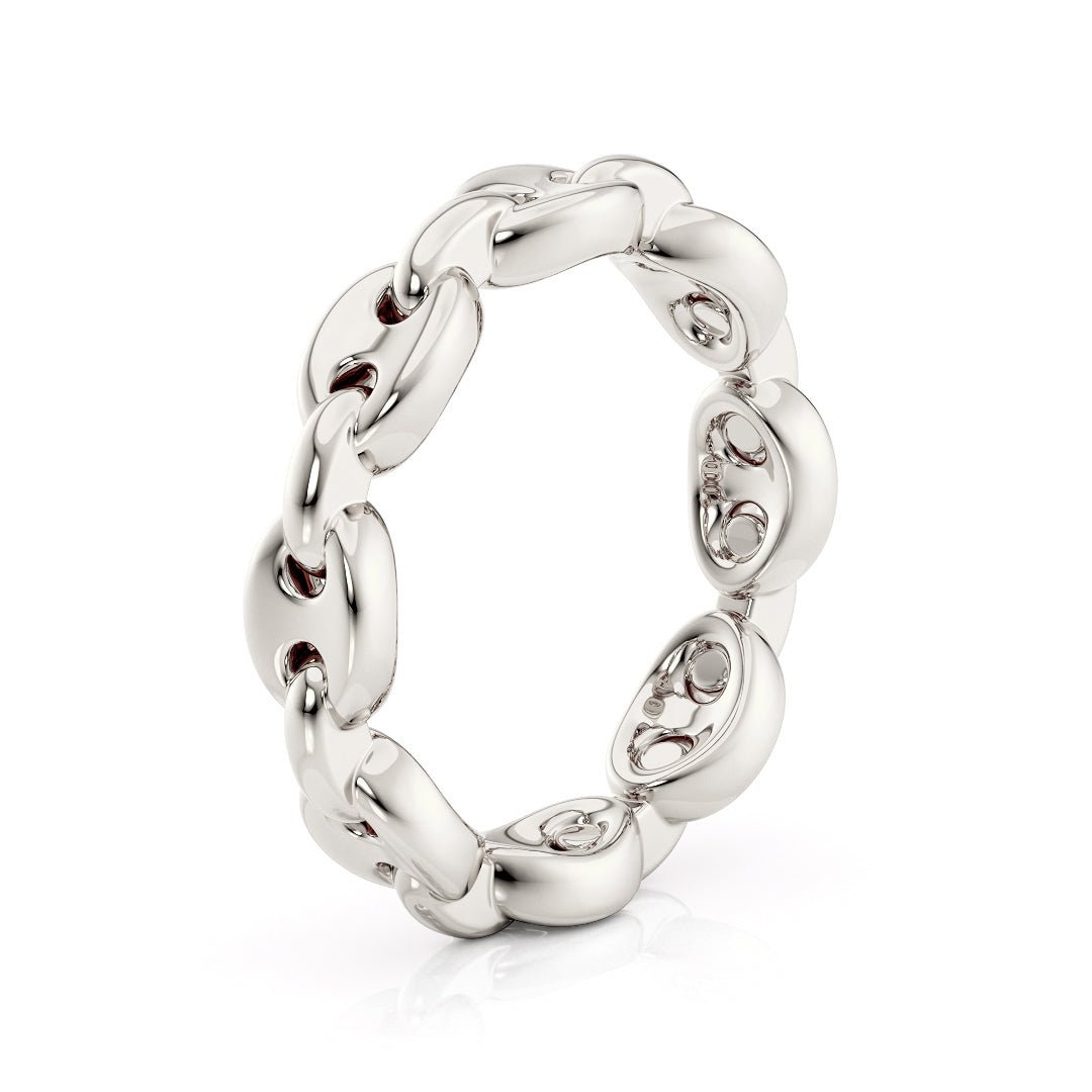 Puff Chain Modern Inspired Wedding Bands for Her - The Puff Chain Band ThickWedding BandLVII Fine Jewelry
