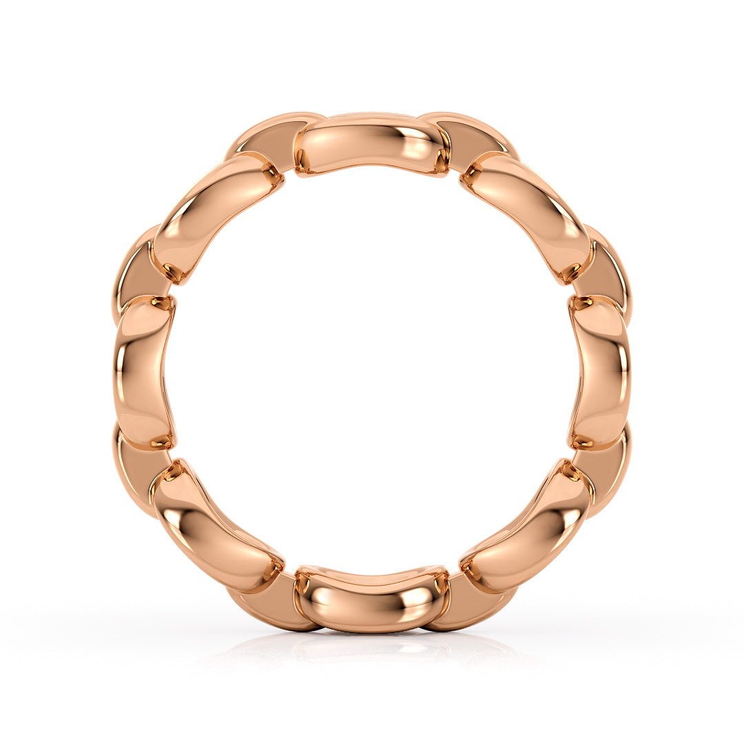 Puff Chain Modern Inspired Wedding Bands for Her - The Puff Chain Band ThickWedding BandLVII Fine Jewelry