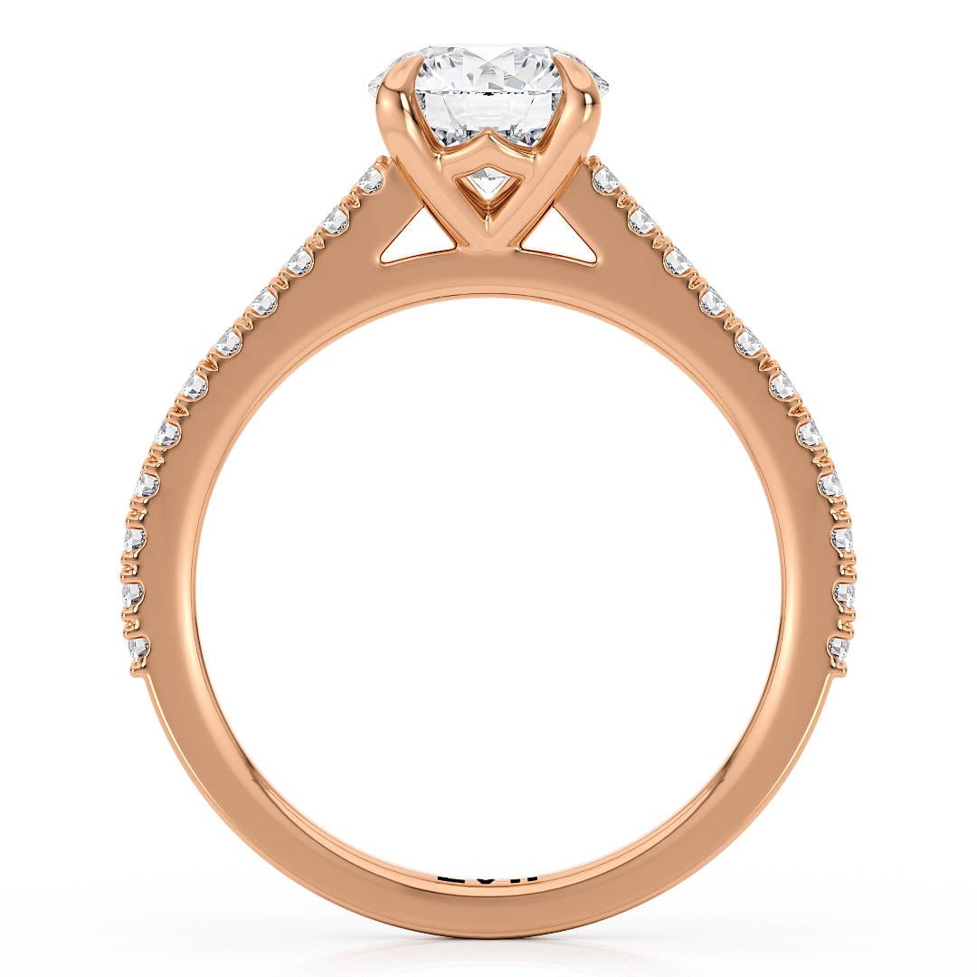 Round Center Lab Grown Diamond Engagement Ring - The Genevieve RingLVII Fine Jewelry