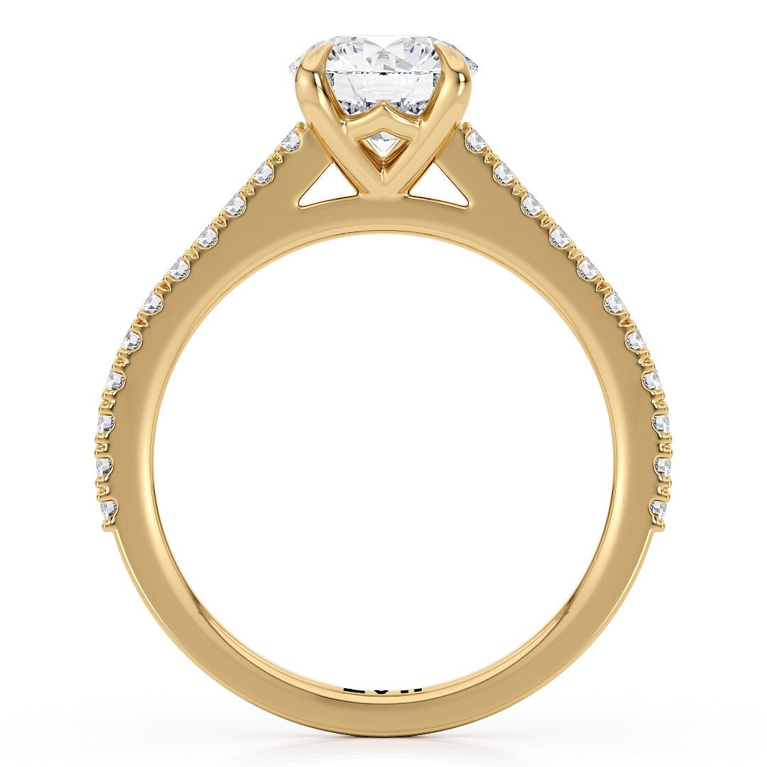 Round Center Lab Grown Diamond Engagement Ring - The Genevieve RingLVII Fine Jewelry