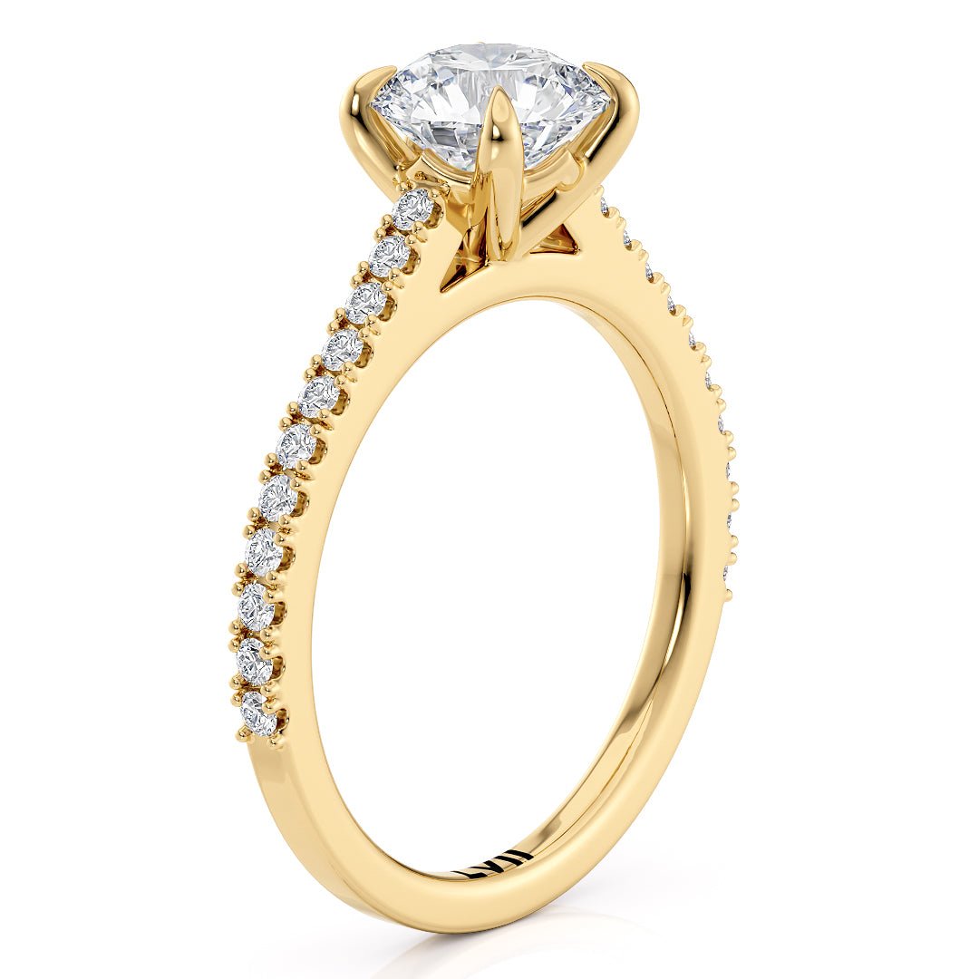 Round Center Lab Grown Diamond Engagement Ring - The Genevieve RingLVII Fine Jewelry