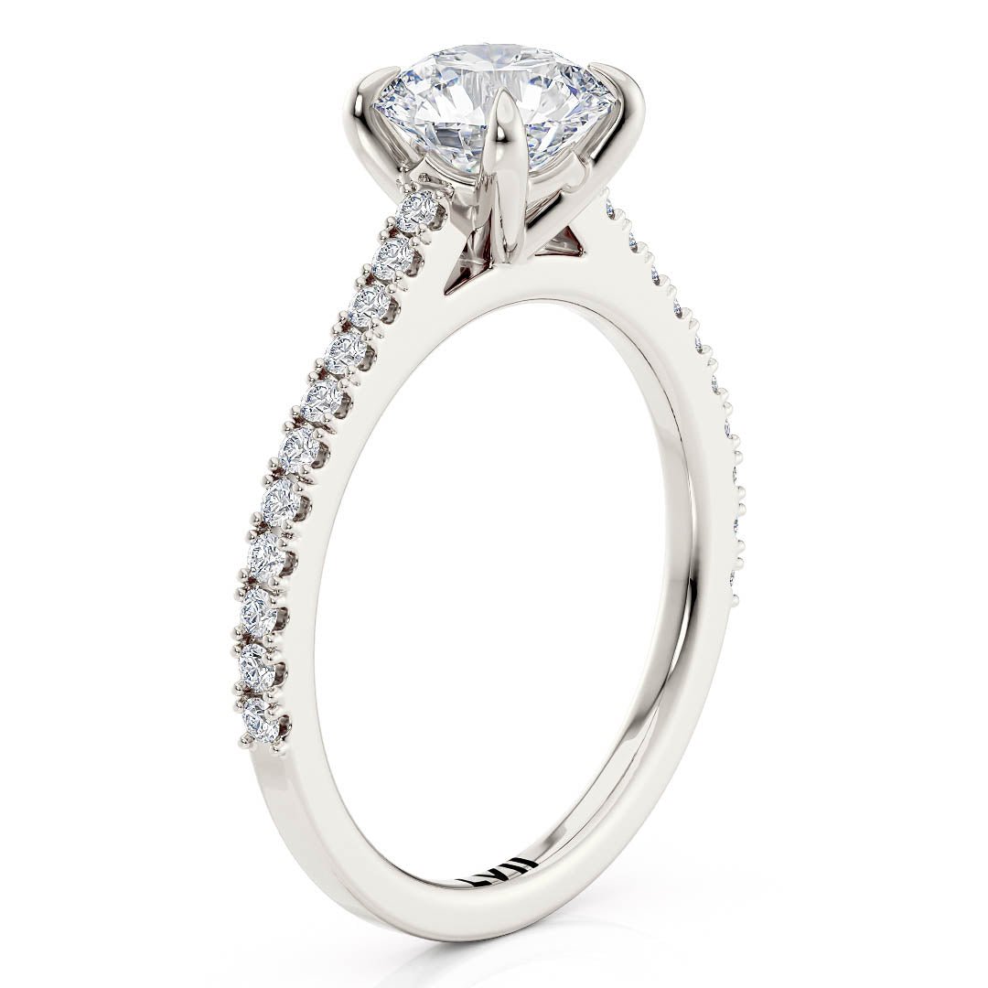 Round Center Lab Grown Diamond Engagement Ring - The Genevieve RingLVII Fine Jewelry