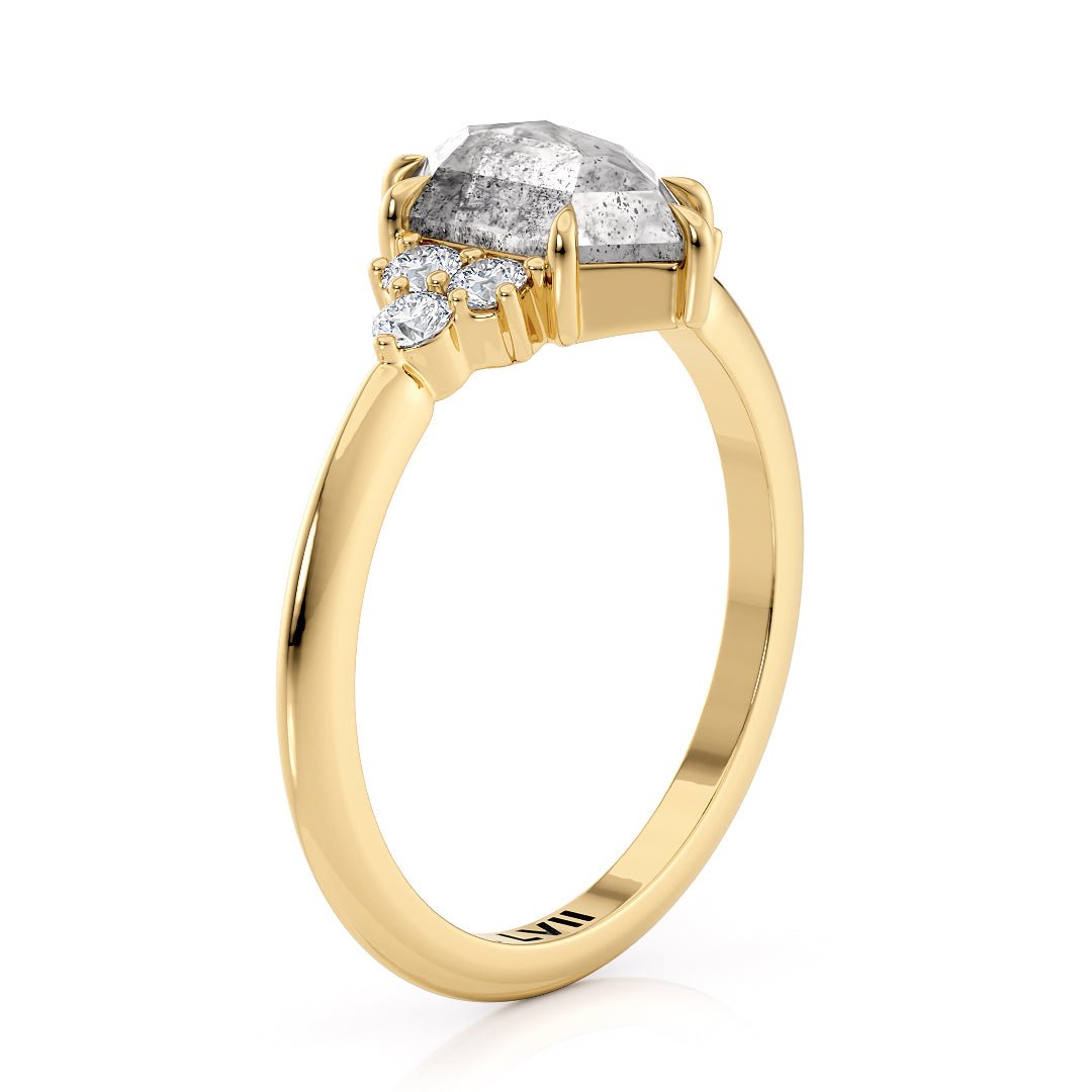 Salt and Pepper Diamond Ring | Ethically Sourced, Timeless Beauty - The Sage RingLVII Fine Jewelry