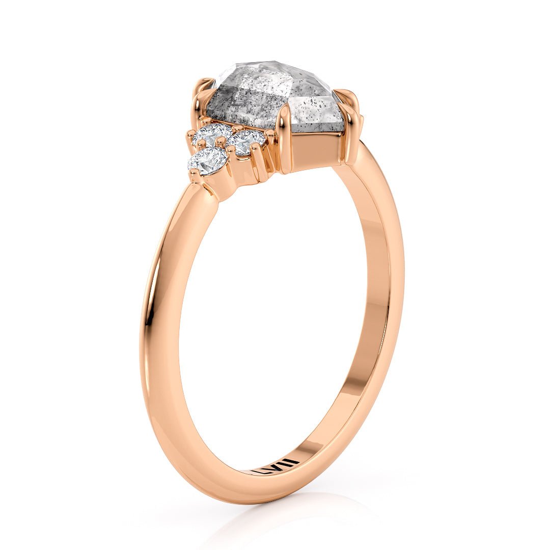 Salt and Pepper Diamond Ring | Ethically Sourced, Timeless Beauty - The Sage RingLVII Fine Jewelry