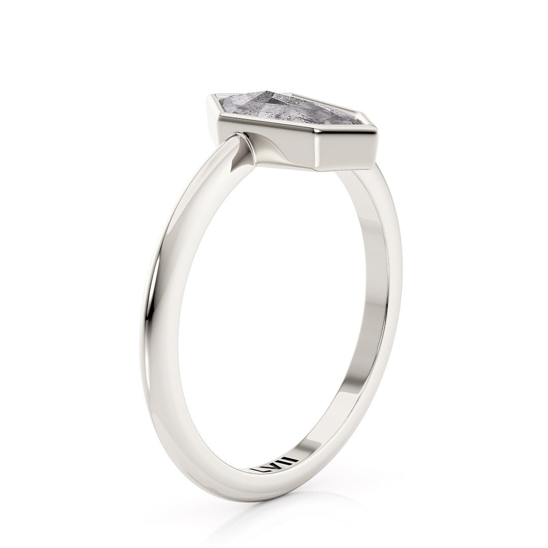 Salt and Pepper Diamond Ring | Unique Engagement Rings for Women - The Magnolia RingEngagement RingLVII Fine Jewelry