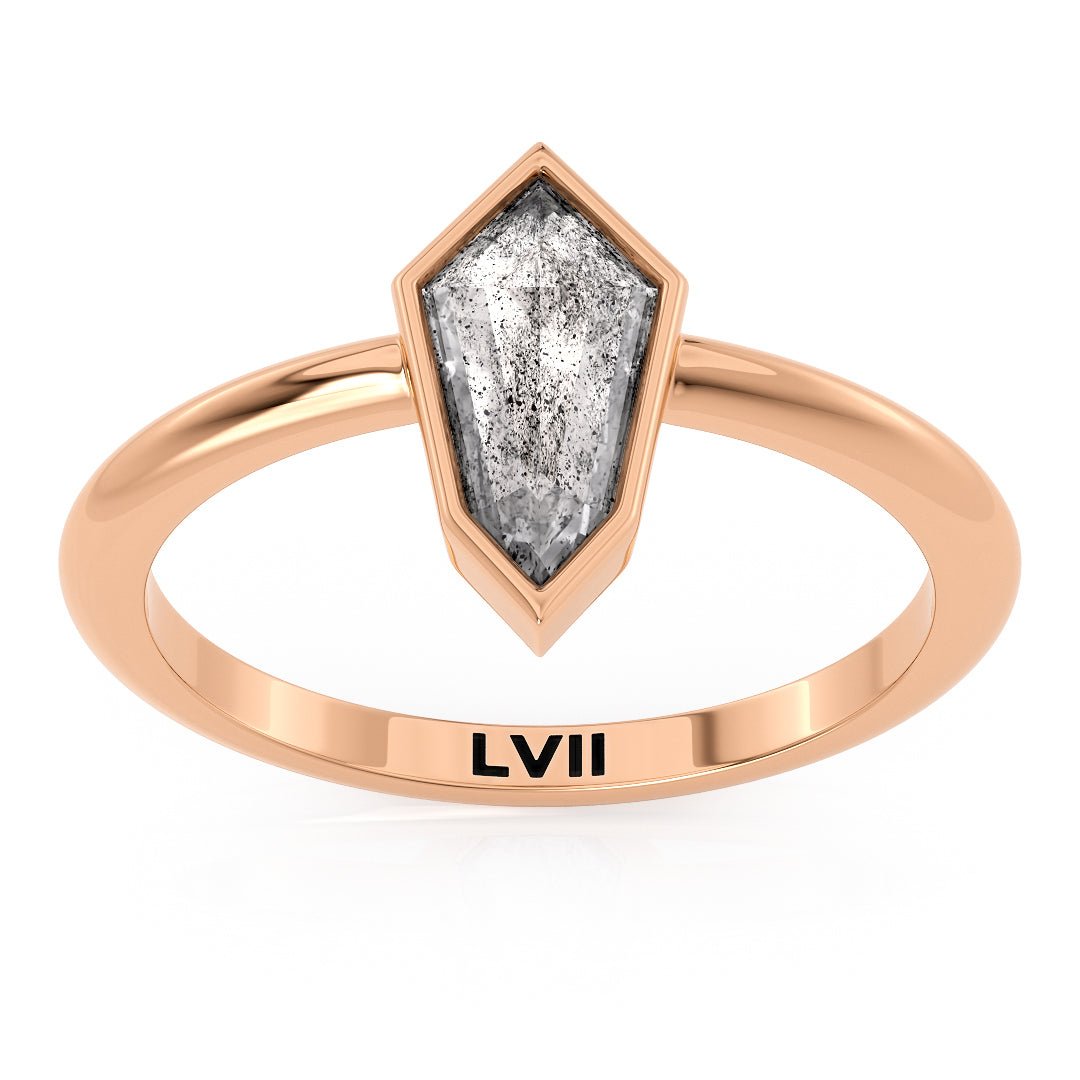 Salt and Pepper Diamond Ring | Unique Engagement Rings for Women - The Magnolia RingEngagement RingLVII Fine Jewelry