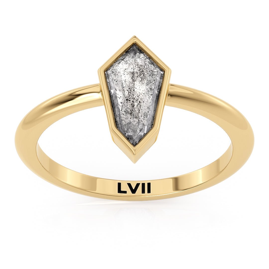 Salt and Pepper Diamond Ring | Unique Engagement Rings for Women - The Magnolia RingEngagement RingLVII Fine Jewelry