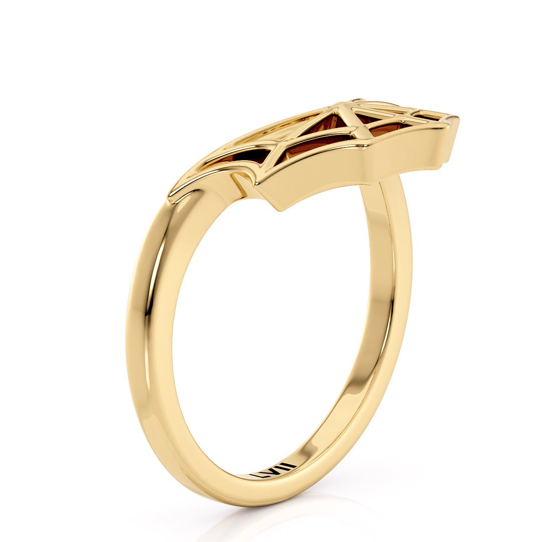 Spiderweb Bowed Edge Wedding BandWedding BandLVII Fine Jewelry