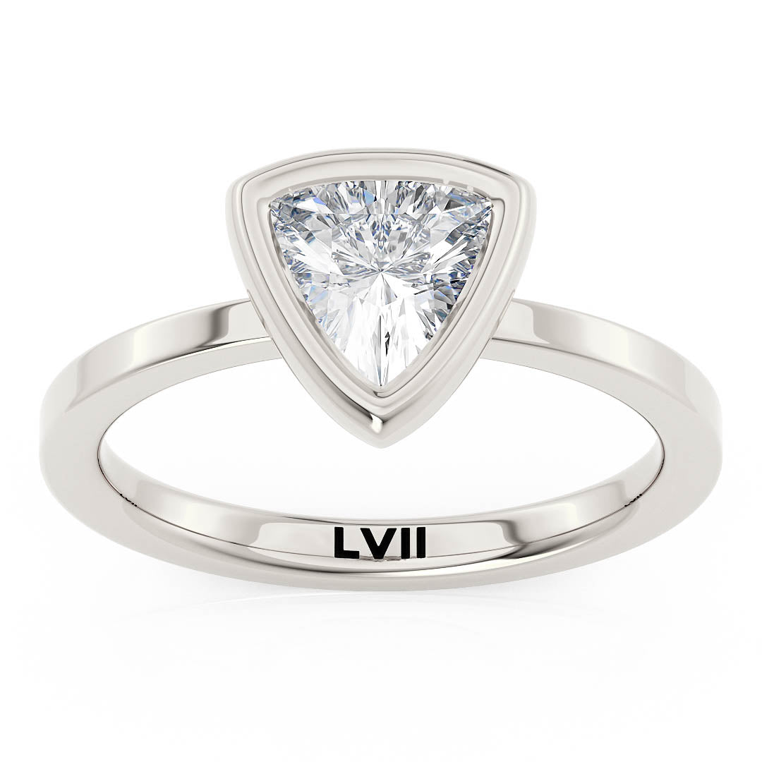Unique Engagement Rings Trillion Lab Grown Diamond Ring | Vintage - Inspired Beauty - The Elara RingEngagement RingLVII Fine Jewelry