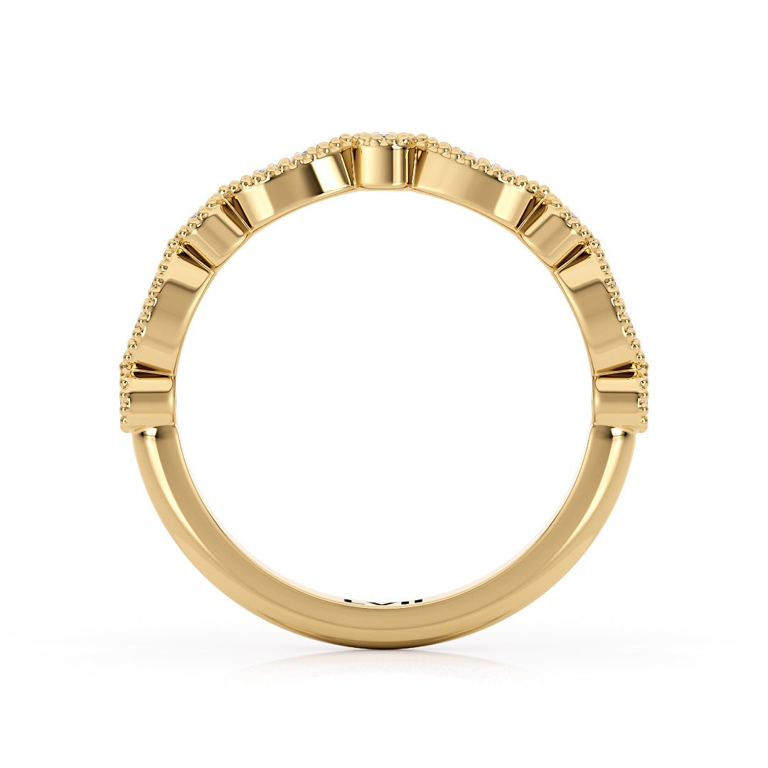 Victorian Style Women's Bands with Lab - Grown Diamonds - The Brussels Wedding BandWedding BandLVII Fine Jewelry