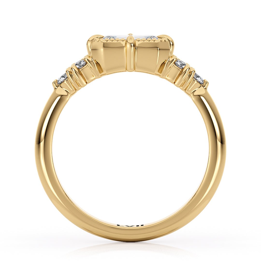 Vintage Style Emerald Cut Engagement Ring - The Evermore RingLVII Fine Jewelry