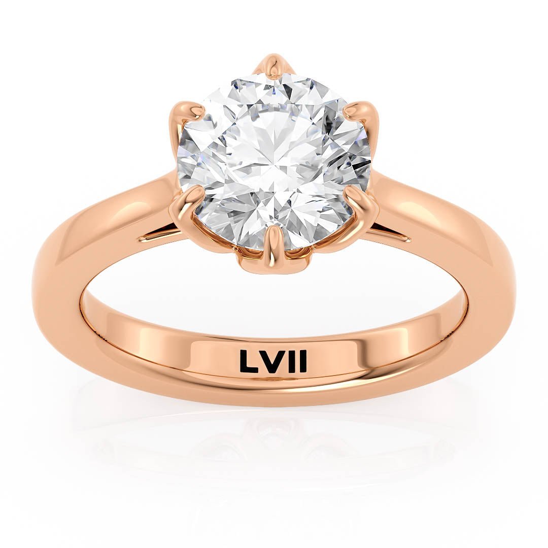 Vintage - Style Engagement Rings Lab Diamonds - The Regal RingEngagement RingLVII Fine Jewelry