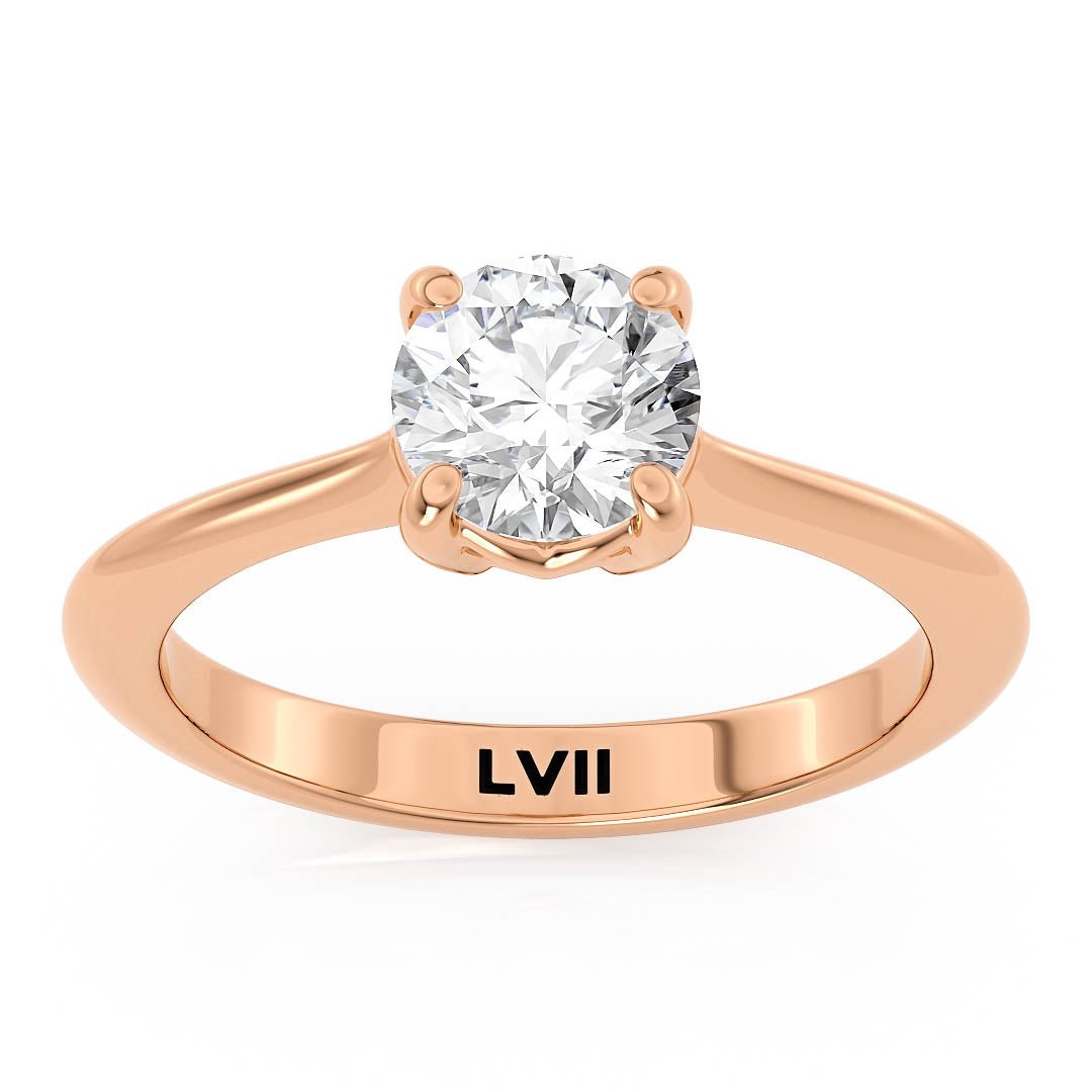 Vintage Style Engagement Rings Round Lab Grown Diamonds - The Eloise RingEngagement RingLVII Fine Jewelry