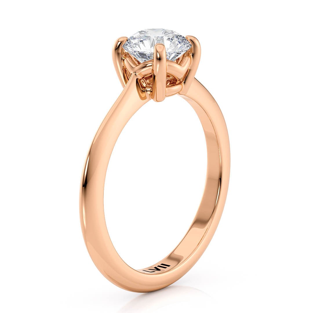 Vintage Style Engagement Rings Round Lab Grown Diamonds - The Eloise RingEngagement RingLVII Fine Jewelry