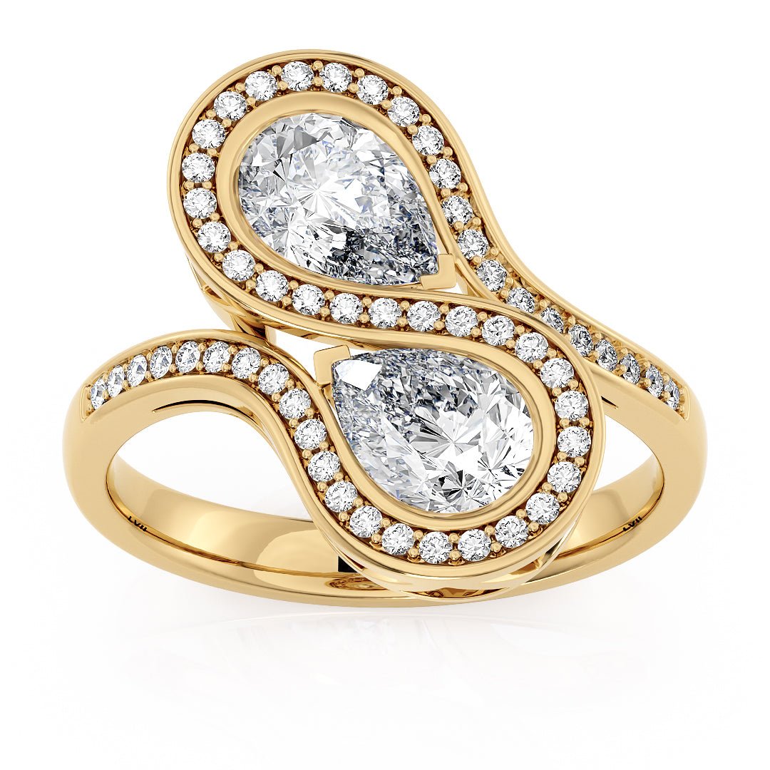 Vintage - Style Engagement Rings Toi et Moi Design - The Everlast RingEngagement RingLVII Fine Jewelry