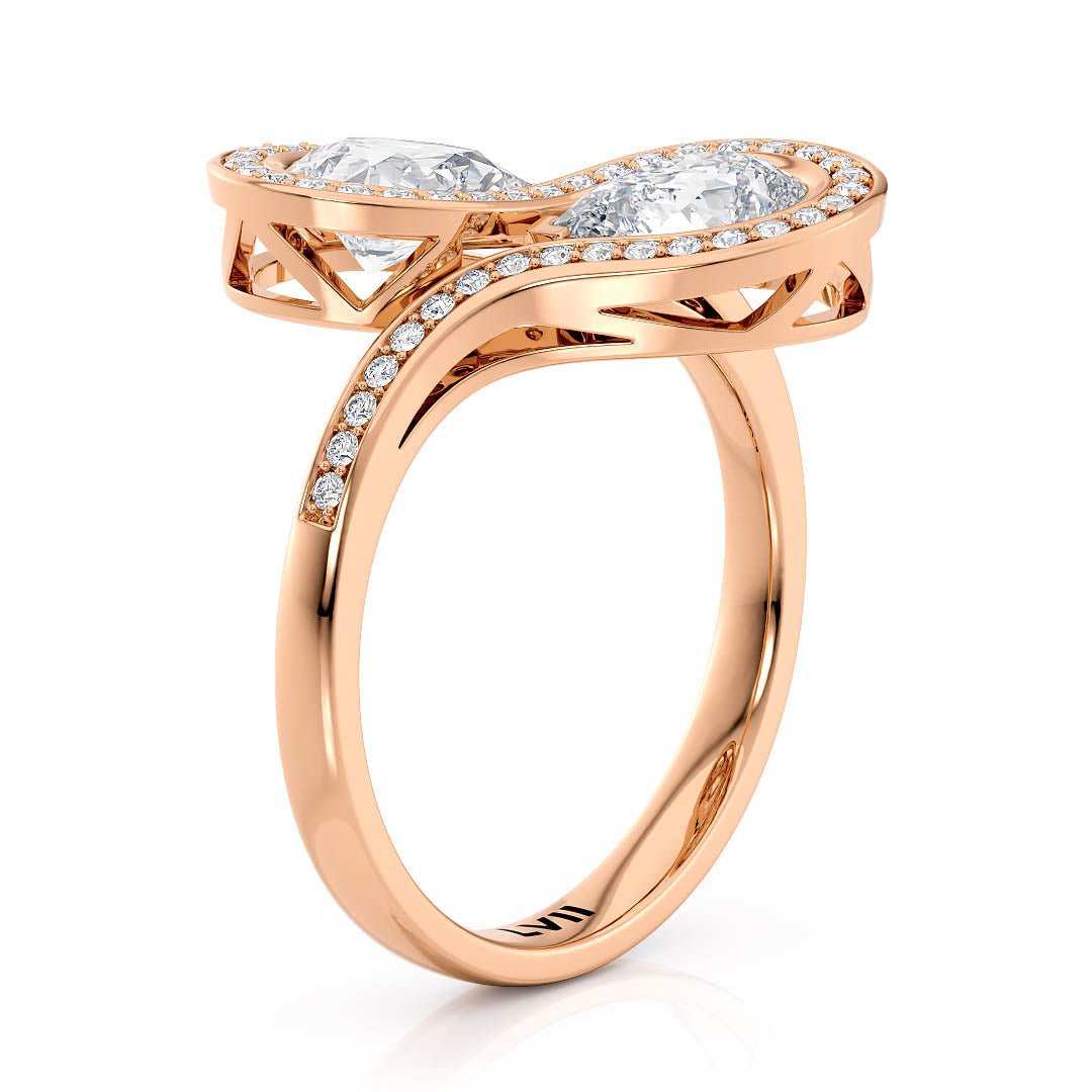 Vintage - Style Engagement Rings Toi et Moi Design - The Everlast RingEngagement RingLVII Fine Jewelry