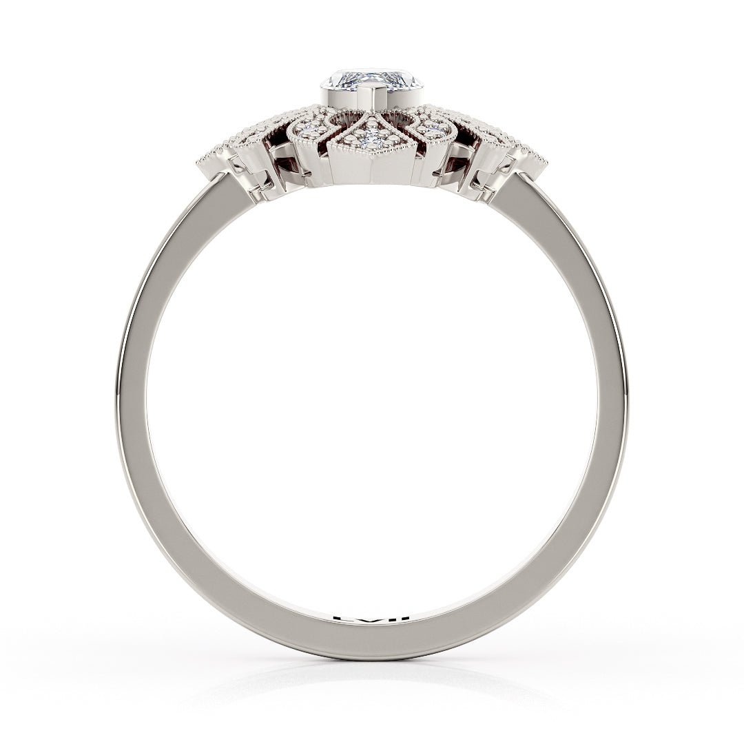 Vintage Style Lab Grown Diamond Engagement Rings, Artisan Craftsmanship - The Alice RingEngagement RingLVII Fine Jewelry