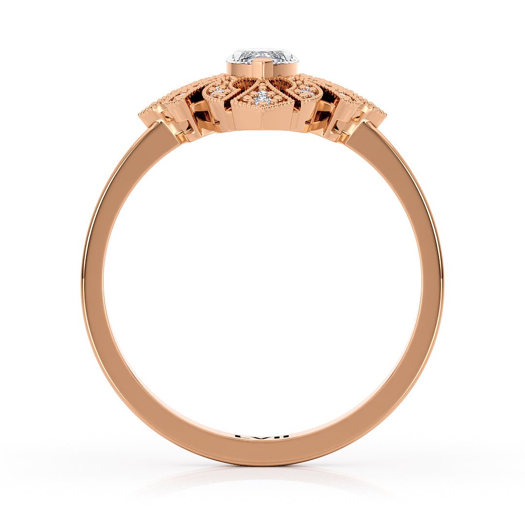 Vintage Style Lab Grown Diamond Engagement Rings, Artisan Craftsmanship - The Alice RingEngagement RingLVII Fine Jewelry