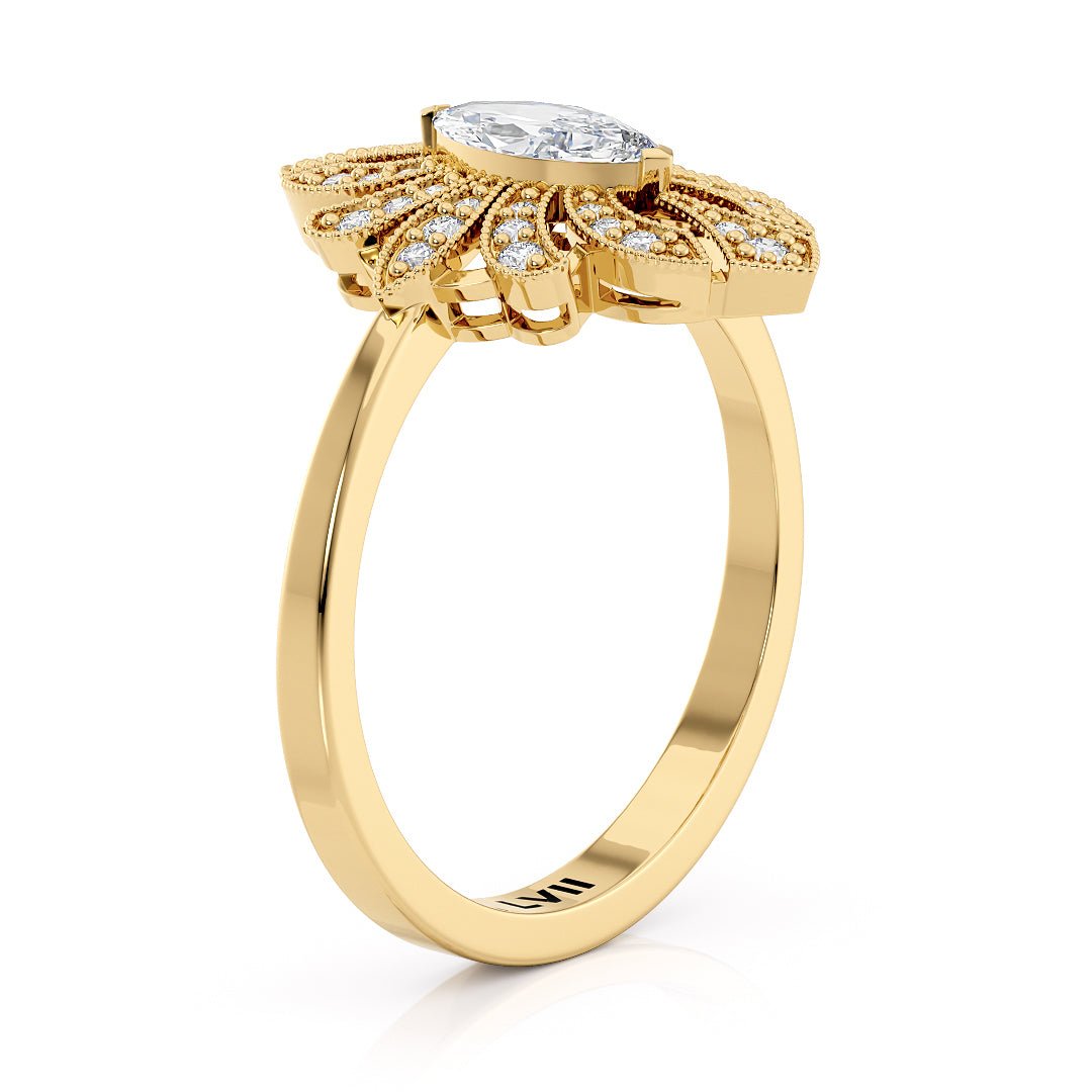 Vintage Style Lab Grown Diamond Engagement Rings, Artisan Craftsmanship - The Alice RingEngagement RingLVII Fine Jewelry