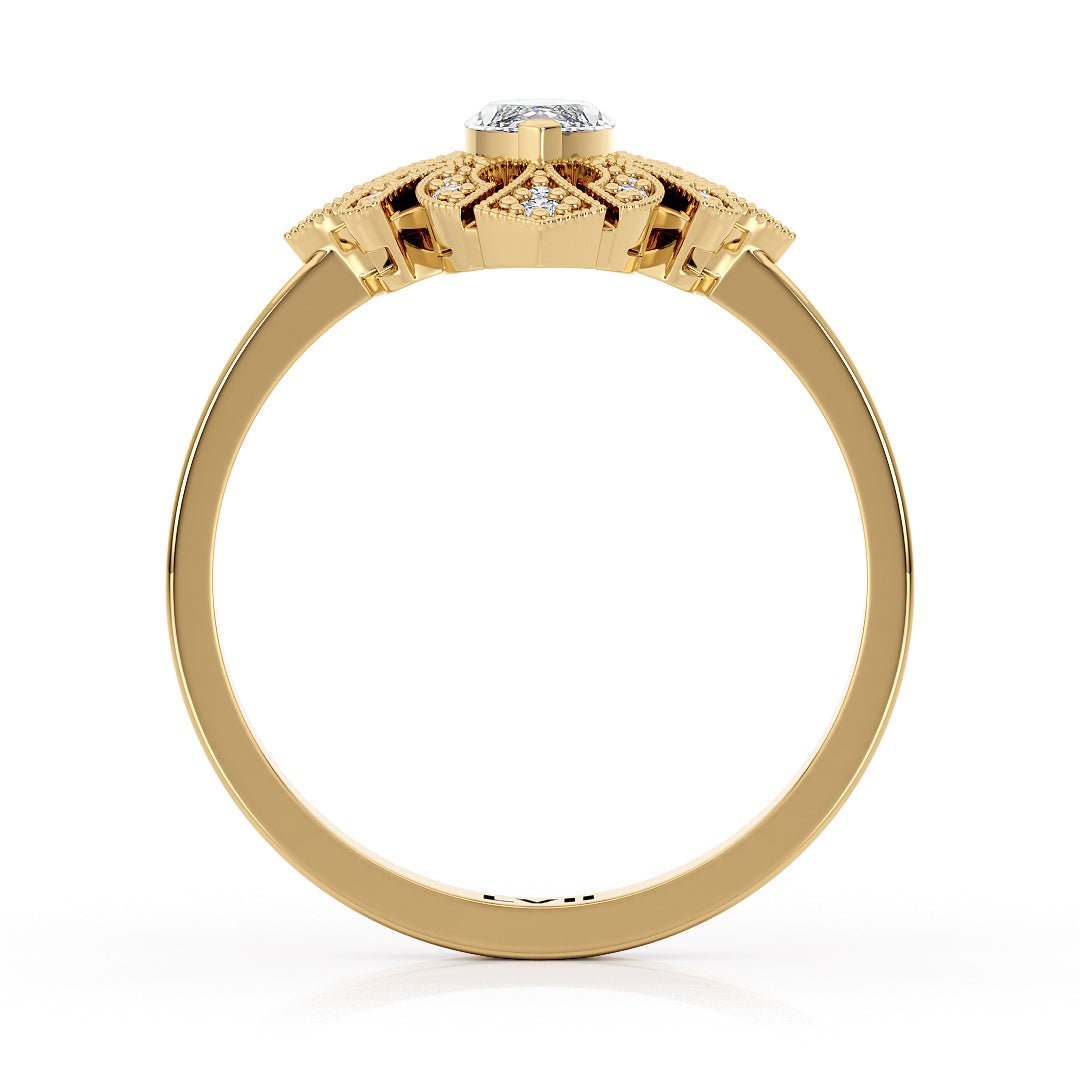 Vintage Style Lab Grown Diamond Engagement Rings, Artisan Craftsmanship - The Alice RingEngagement RingLVII Fine Jewelry