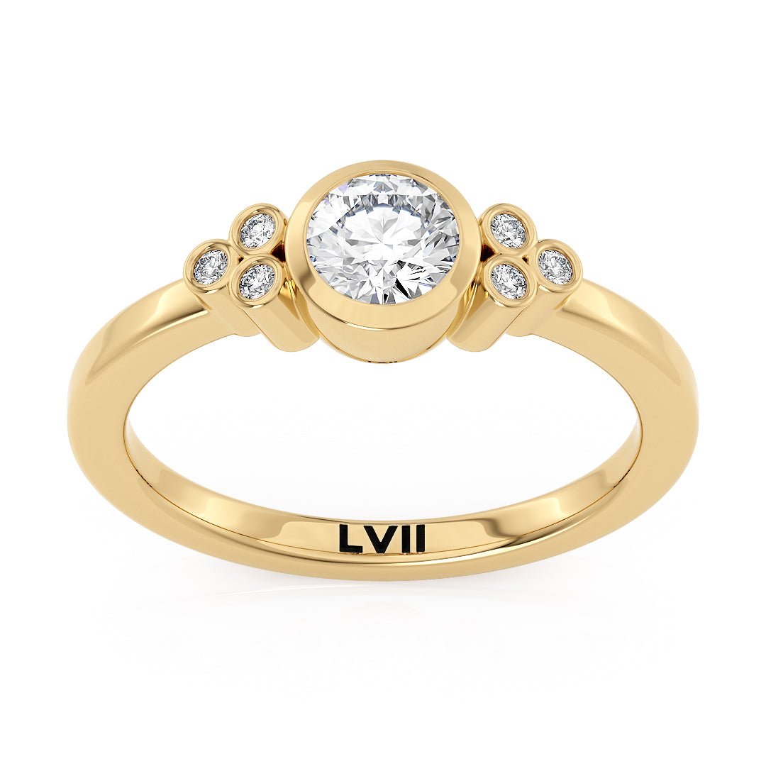 Vintage Style Round Cut Diamond Ring - The Lillian RingLVII Fine Jewelry