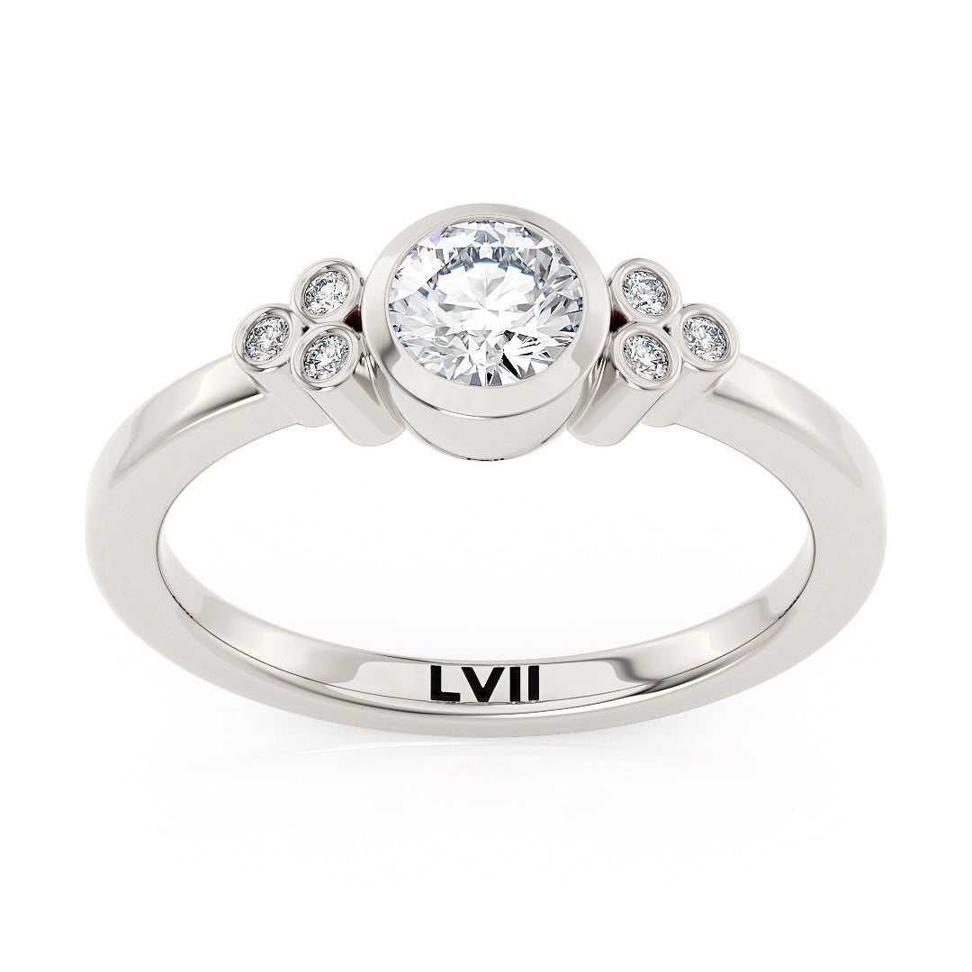 Vintage Style Round Cut Diamond Ring - The Lillian RingLVII Fine Jewelry