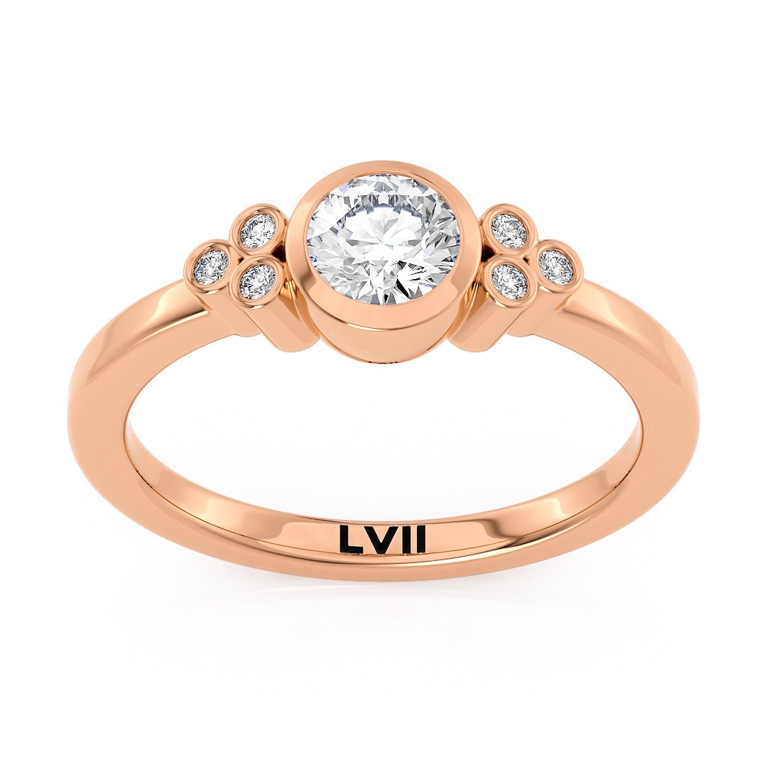 Vintage Style Round Cut Diamond Ring - The Lillian RingLVII Fine Jewelry